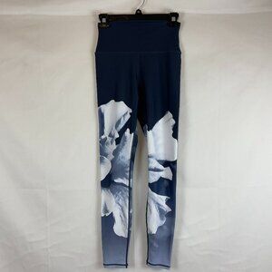 Carbon 38 Leggings S Dark Blue White Graphic Athletic